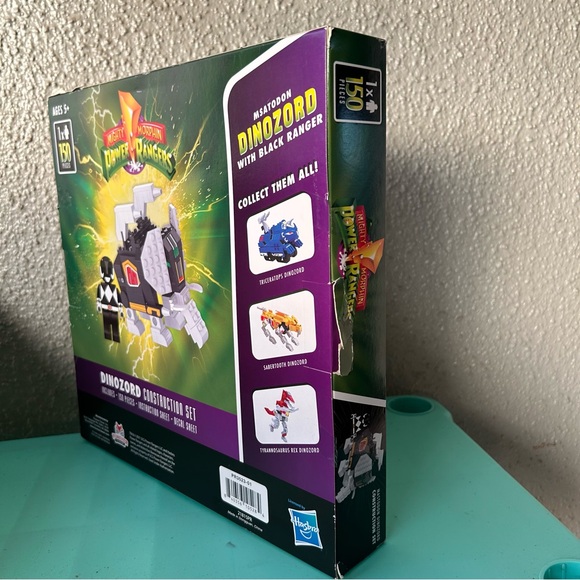 Mighty Morphin Power Rangers Mastodon Dinozord Construction Set Black Ranger NIB - Picture 3 of 9